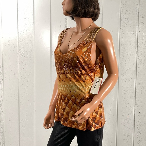 NWT Clara Fashion  Abstract Print Sleeveless Top Sz XXL - Picture 5 of 17
